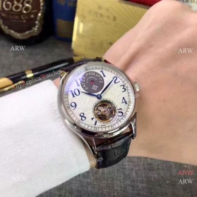 High Quality Patek Philippe Calatrava Watch SS White Tourbillon Face